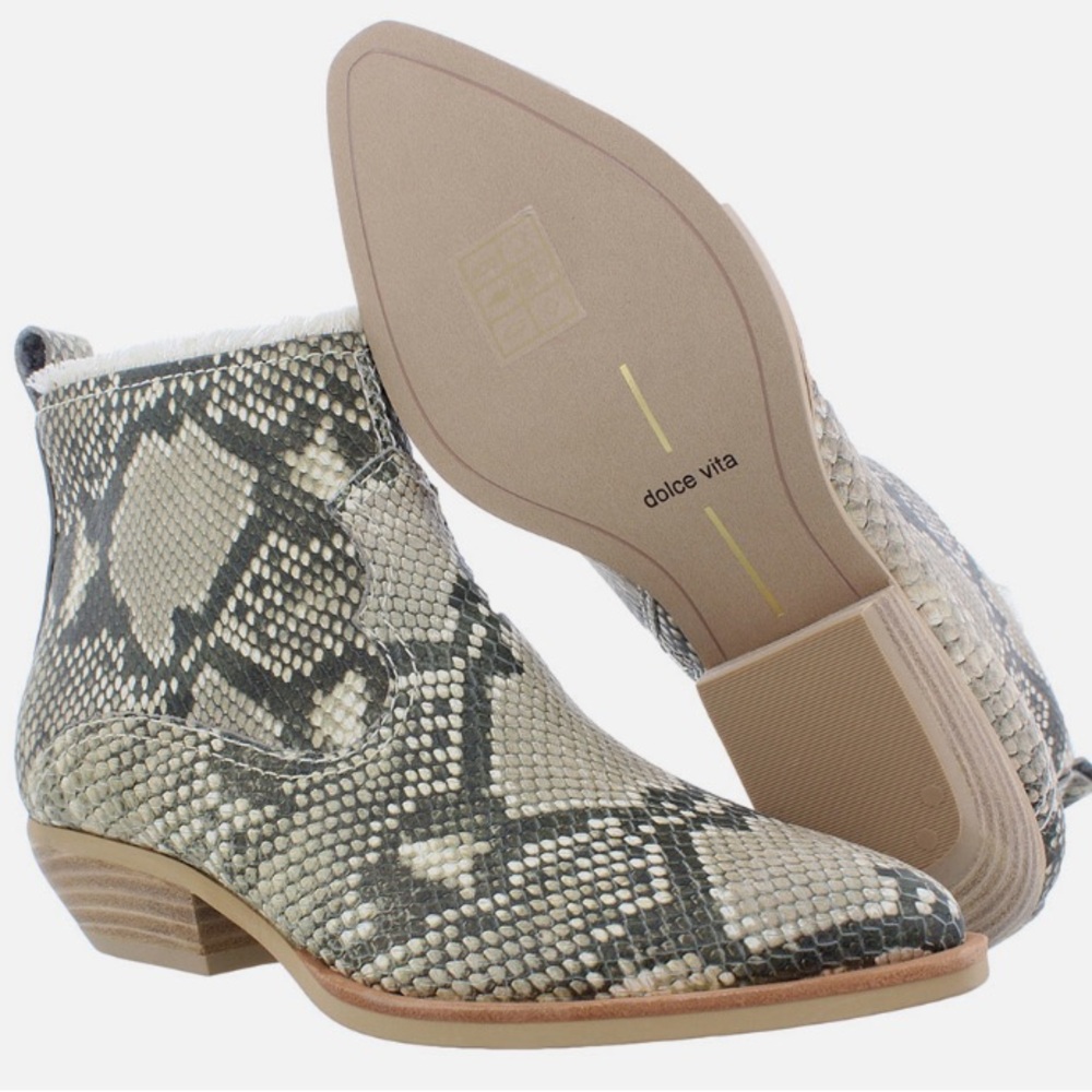 Dolce Vita Unity Snake Print Booties - image 6